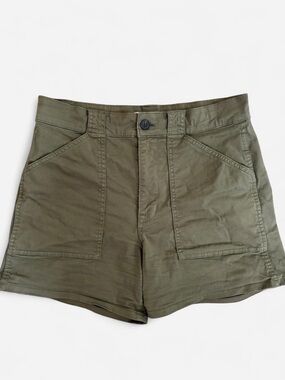 Madewell Olive High-Waist Utility Shorts